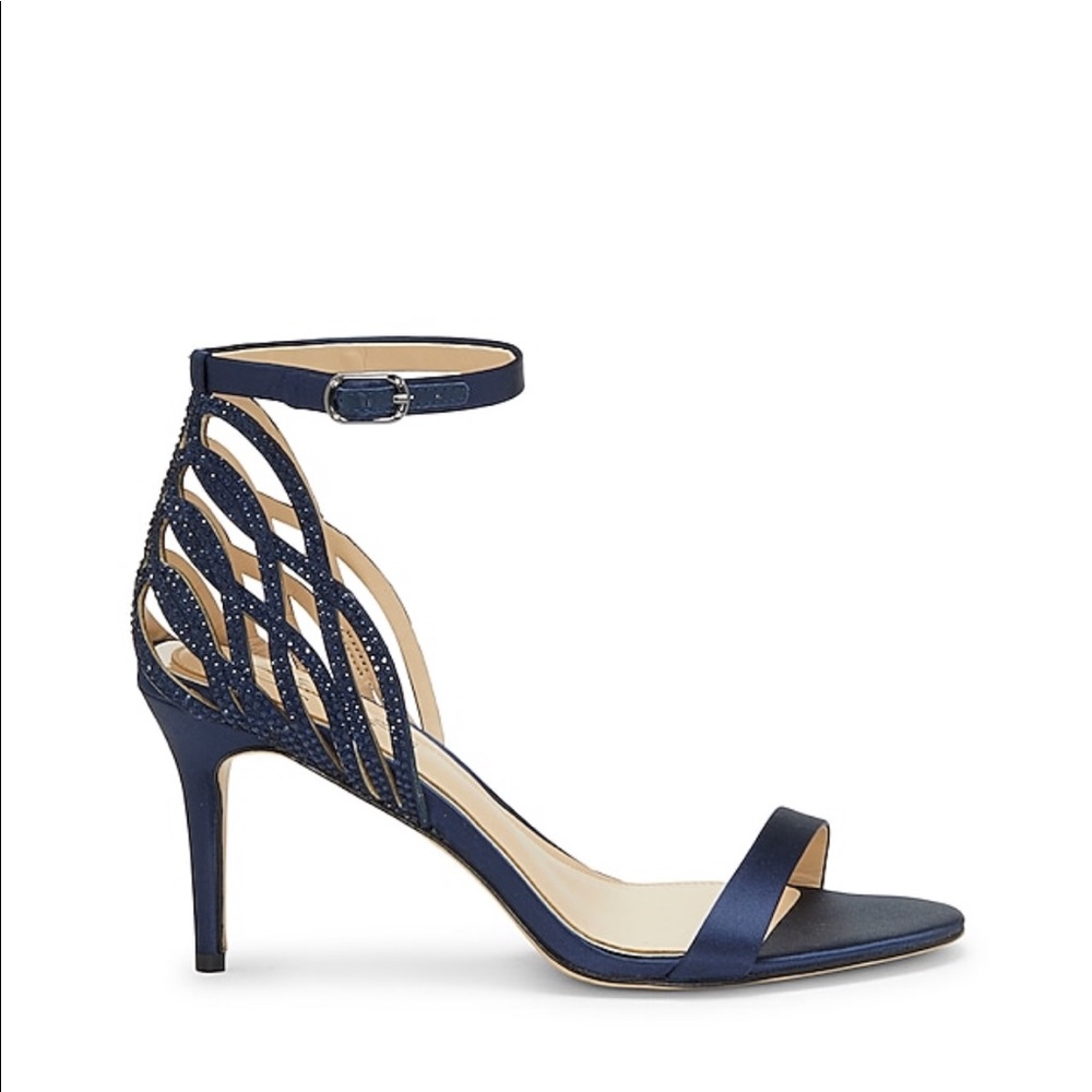 Vince Camuto Satin Rhinestone Heels